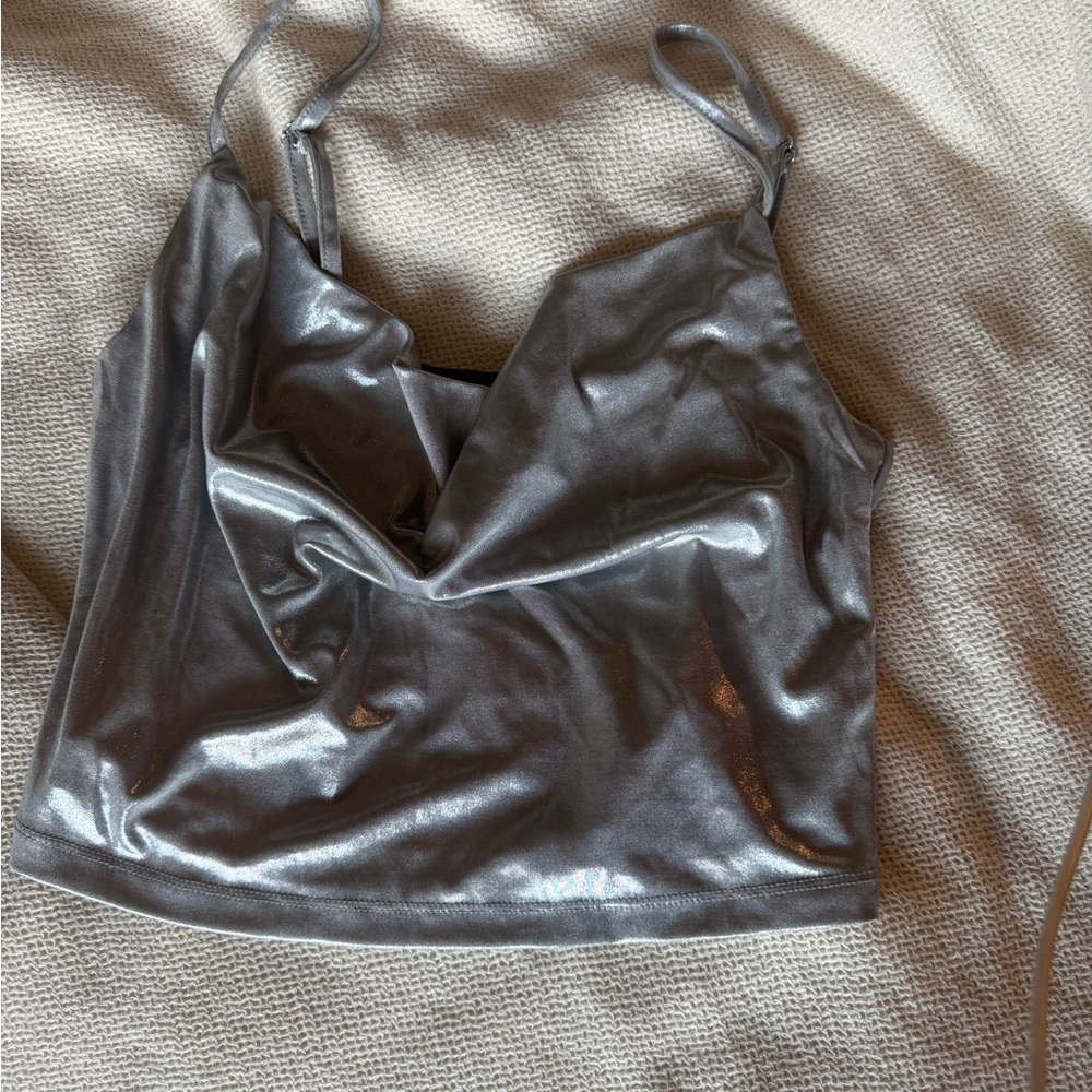 Forever 21 Shimmering Silver Camisole